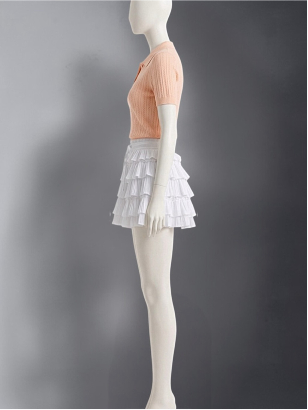 H&M Divided White Tiered Ruffle Mini Skirt – Size M - Picture 12 of 15
